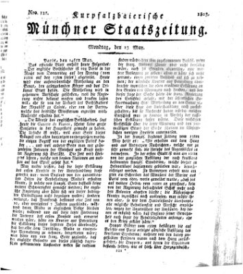 Kurpfalzbaierische Münchner Staats-Zeitung (Süddeutsche Presse) Montag 23. Mai 1803