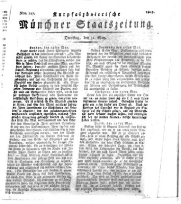 Kurpfalzbaierische Münchner Staats-Zeitung (Süddeutsche Presse) Dienstag 31. Mai 1803