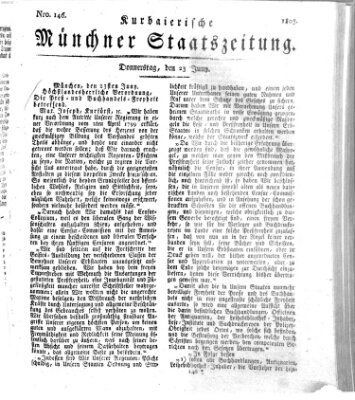 Kurpfalzbaierische Münchner Staats-Zeitung (Süddeutsche Presse) Donnerstag 23. Juni 1803