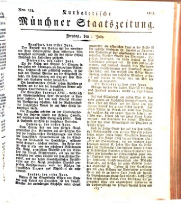 Kurpfalzbaierische Münchner Staats-Zeitung (Süddeutsche Presse) Freitag 1. Juli 1803