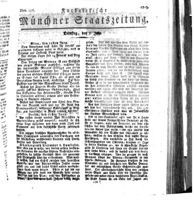 Kurpfalzbaierische Münchner Staats-Zeitung (Süddeutsche Presse) Dienstag 5. Juli 1803