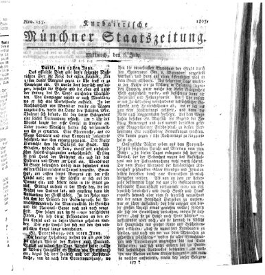 Kurpfalzbaierische Münchner Staats-Zeitung (Süddeutsche Presse) Mittwoch 6. Juli 1803