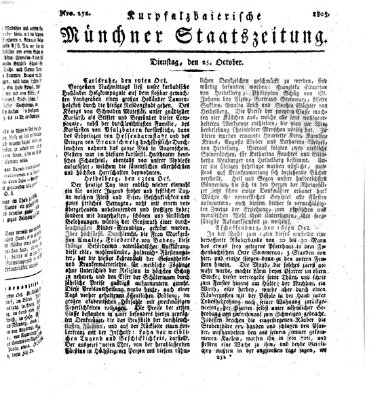 Kurpfalzbaierische Münchner Staats-Zeitung (Süddeutsche Presse) Dienstag 25. Oktober 1803