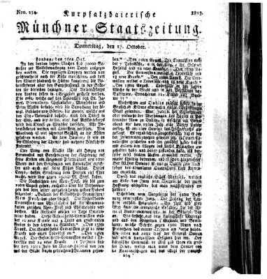 Kurpfalzbaierische Münchner Staats-Zeitung (Süddeutsche Presse) Donnerstag 27. Oktober 1803