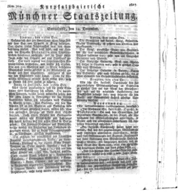 Kurpfalzbaierische Münchner Staats-Zeitung (Süddeutsche Presse) Samstag 24. Dezember 1803