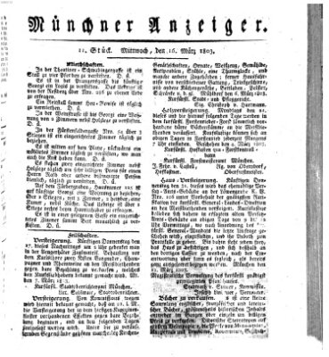 Kurpfalzbaierische Münchner Staats-Zeitung (Süddeutsche Presse) Mittwoch 16. März 1803