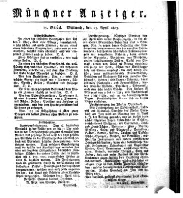 Kurpfalzbaierische Münchner Staats-Zeitung (Süddeutsche Presse) Mittwoch 13. April 1803