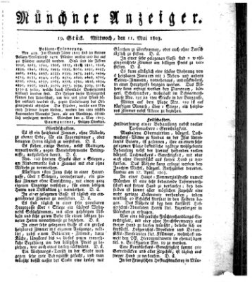 Kurpfalzbaierische Münchner Staats-Zeitung (Süddeutsche Presse) Mittwoch 11. Mai 1803