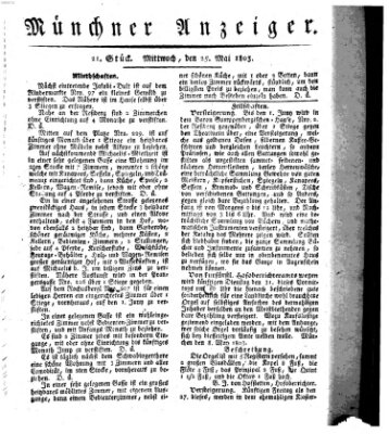 Kurpfalzbaierische Münchner Staats-Zeitung (Süddeutsche Presse) Mittwoch 25. Mai 1803