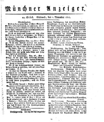 Kurpfalzbaierische Münchner Staats-Zeitung (Süddeutsche Presse) Mittwoch 2. November 1803