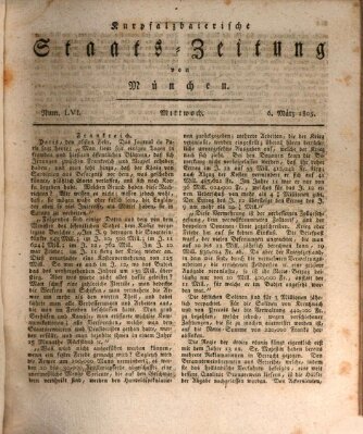 Kurpfalzbaierische Staatszeitung von München (Süddeutsche Presse) Mittwoch 6. März 1805