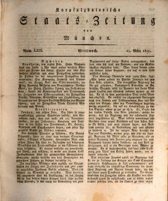 Kurpfalzbaierische Staatszeitung von München (Süddeutsche Presse) Mittwoch 13. März 1805