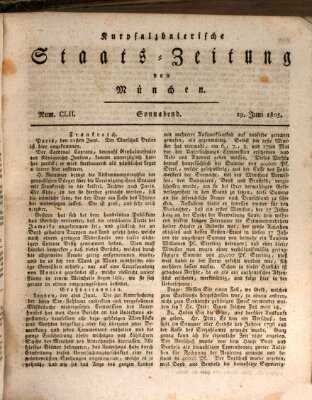 Kurpfalzbaierische Staatszeitung von München (Süddeutsche Presse) Samstag 29. Juni 1805