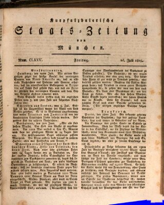 Kurpfalzbaierische Staatszeitung von München (Süddeutsche Presse) Freitag 26. Juli 1805