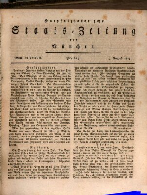 Kurpfalzbaierische Staatszeitung von München (Süddeutsche Presse) Freitag 9. August 1805