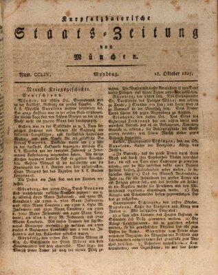 Kurpfalzbaierische Staatszeitung von München (Süddeutsche Presse) Montag 28. Oktober 1805