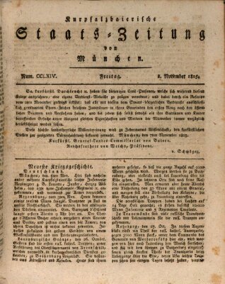 Kurpfalzbaierische Staatszeitung von München (Süddeutsche Presse) Freitag 8. November 1805