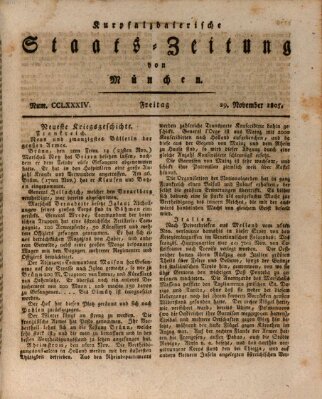 Kurpfalzbaierische Staatszeitung von München (Süddeutsche Presse) Freitag 29. November 1805