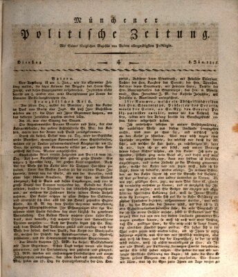 Münchener politische Zeitung (Süddeutsche Presse) Dienstag 5. Januar 1813