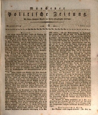 Münchener politische Zeitung (Süddeutsche Presse) Donnerstag 7. Januar 1813