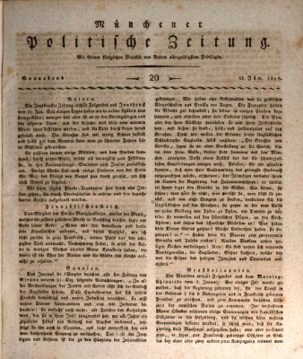 Münchener politische Zeitung (Süddeutsche Presse) Samstag 23. Januar 1813