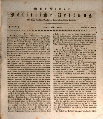 Münchener politische Zeitung (Süddeutsche Presse) Freitag 29. Januar 1813