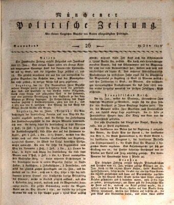 Münchener politische Zeitung (Süddeutsche Presse) Samstag 30. Januar 1813