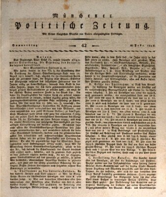 Münchener politische Zeitung (Süddeutsche Presse) Donnerstag 18. Februar 1813