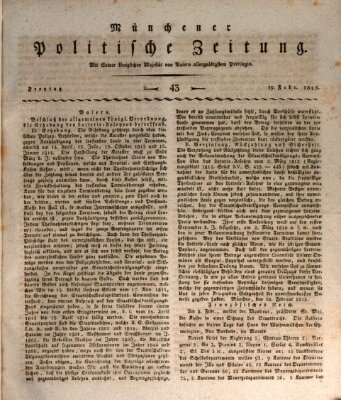 Münchener politische Zeitung (Süddeutsche Presse) Freitag 19. Februar 1813