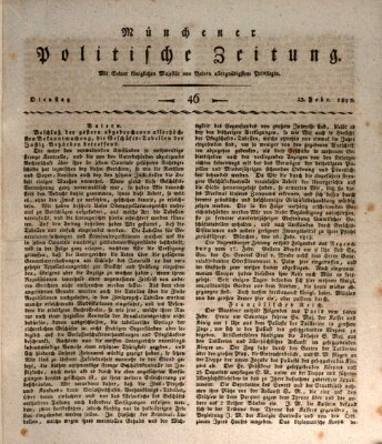 Münchener politische Zeitung (Süddeutsche Presse) Dienstag 23. Februar 1813