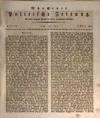 Münchener politische Zeitung (Süddeutsche Presse) Freitag 5. März 1813