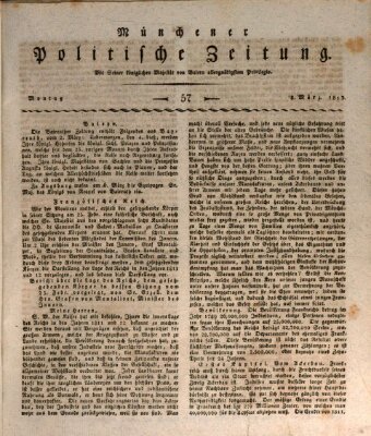 Münchener politische Zeitung (Süddeutsche Presse) Montag 8. März 1813