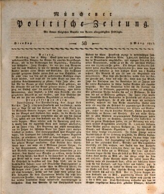 Münchener politische Zeitung (Süddeutsche Presse) Dienstag 9. März 1813