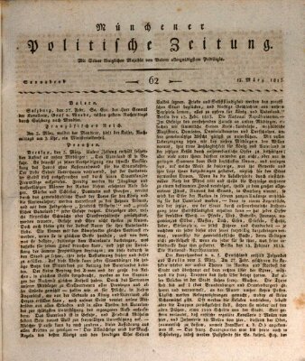 Münchener politische Zeitung (Süddeutsche Presse) Samstag 13. März 1813