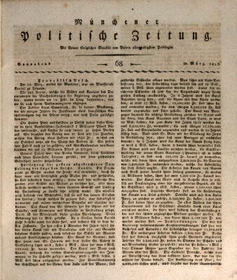 Münchener politische Zeitung (Süddeutsche Presse) Samstag 20. März 1813