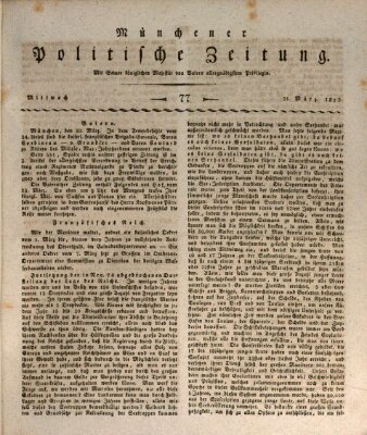 Münchener politische Zeitung (Süddeutsche Presse) Mittwoch 31. März 1813