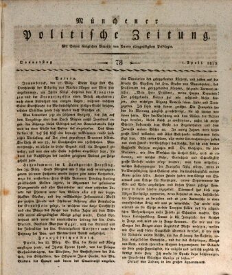 Münchener politische Zeitung (Süddeutsche Presse) Donnerstag 1. April 1813