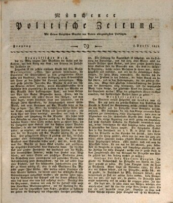 Münchener politische Zeitung (Süddeutsche Presse) Freitag 2. April 1813