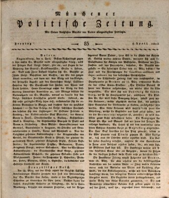 Münchener politische Zeitung (Süddeutsche Presse) Freitag 9. April 1813