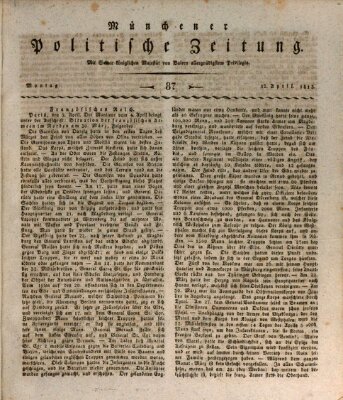 Münchener politische Zeitung (Süddeutsche Presse) Montag 12. April 1813