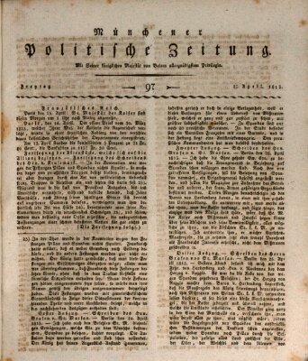 Münchener politische Zeitung (Süddeutsche Presse) Freitag 23. April 1813