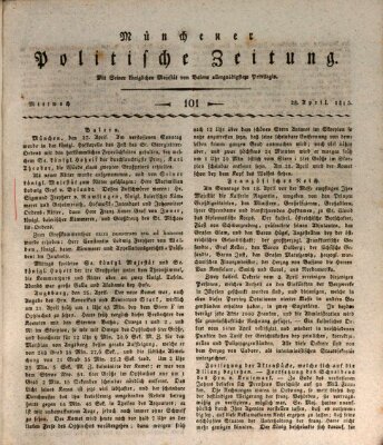 Münchener politische Zeitung (Süddeutsche Presse) Mittwoch 28. April 1813