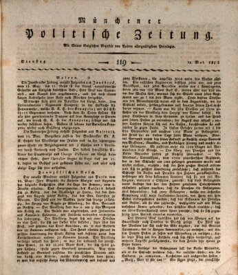 Münchener politische Zeitung (Süddeutsche Presse) Dienstag 18. Mai 1813