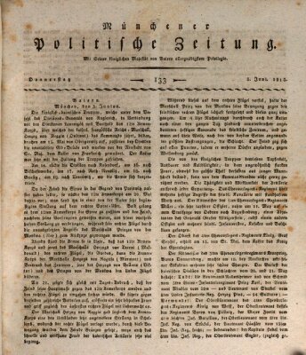 Münchener politische Zeitung (Süddeutsche Presse) Donnerstag 3. Juni 1813