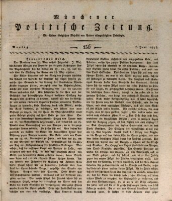 Münchener politische Zeitung (Süddeutsche Presse) Montag 7. Juni 1813