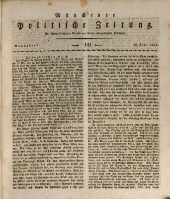 Münchener politische Zeitung (Süddeutsche Presse) Samstag 12. Juni 1813