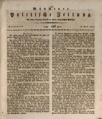 Münchener politische Zeitung (Süddeutsche Presse) Samstag 19. Juni 1813