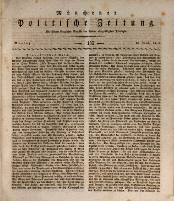 Münchener politische Zeitung (Süddeutsche Presse) Montag 28. Juni 1813