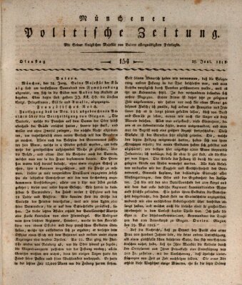 Münchener politische Zeitung (Süddeutsche Presse) Dienstag 29. Juni 1813