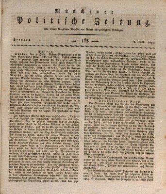 Münchener politische Zeitung (Süddeutsche Presse) Freitag 9. Juli 1813